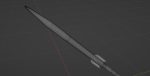 Rocket Low Poly flying in sky
