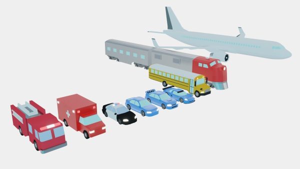 Simple Vehicles Traffic Transport Pack