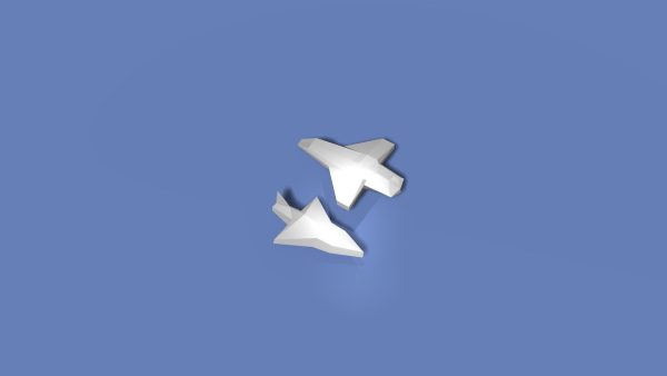 Tech vaporwave  for MEGA LOW poly airplane
