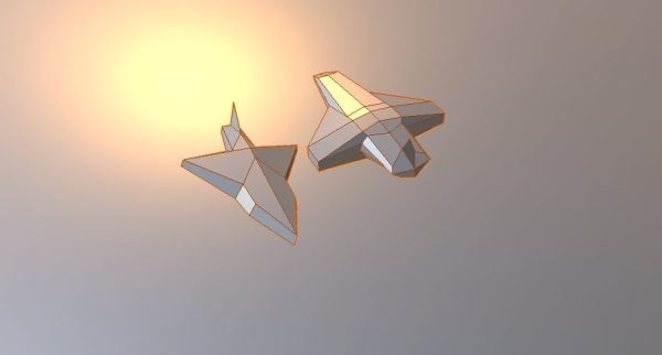 Tech vaporwave  for MEGA LOW poly airplane