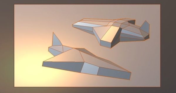 Tech vaporwave  for MEGA LOW poly airplane