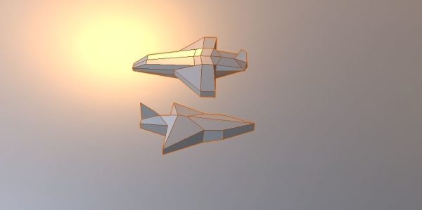 Tech vaporwave  for MEGA LOW poly airplane