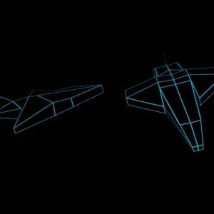 Tech vaporwave  for MEGA LOW poly airplane