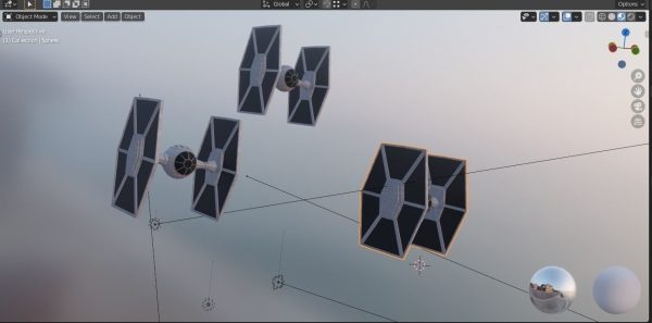 TIE fighter from the Star Wars movies