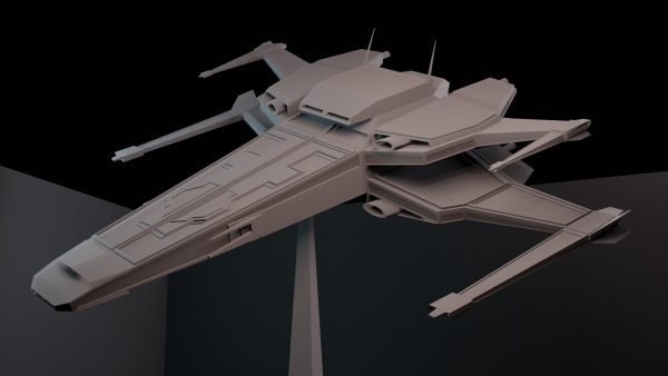 X-wing low poly star wars fighter