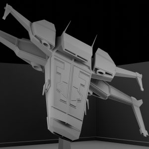 X-wing low poly star wars fighter