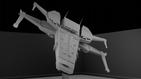 X-wing low poly star wars fighter
